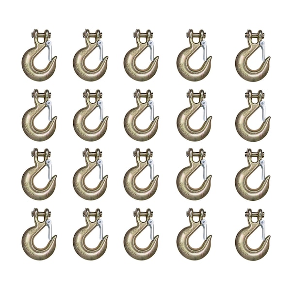 Tie 4 Safe G70 3/8" Clevis Slip Hook Flatbed Truck Trailer Transport Tow Chain Hook, 20PK FH407-38-20 - main
